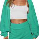 Panadila Womens 2 Piece Workout Sets Lounge Matching Sets Zip Up Hoodie and Skirt Gym Clothes Yoga Outfits, Large