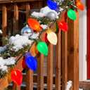 Jumbo Christmas Lights, 16FT Multicolor Giant Christmas Lights with 10 5'' LED Giant Multicolor Bulb, C7 Hanging Xmas Light for Patio Garden Party Outdoor Xmas Decorations