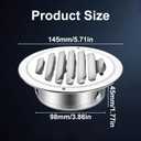 Garage Door Vent Kit 4 Inch Metal Dryer Vent Cover Louver Air Vents