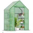 Walk in Greenhouses, 57 x 57 x 76 inch Green House, Greenhouse for Outdoors with Durable PE Cover, Portable Greenhouse with Shelves Stands,Green
