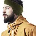 LUTHER PIKE SEATTLE Ear Muffs for Winter - Women & Men's Behind-the-Head Warmers (Green)