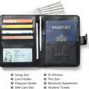 Passport Holder with Airtag for Men and Women, RFID Blocking Passport Wallet Cover Case
