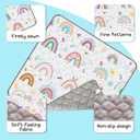 Baby Play MatThick Soft 50" X 50" Playpen mat, Non-Slip and Machine Washable Baby Play Mats for Floor Crawling Mat for Babies, Toddlers & Infants to Play and Learn (Rainbow)