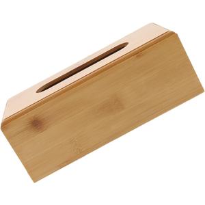 Veemoon Practical Solid Wood Tissue Box Holder with Bottom Opening Vintage Light Color Desktop Paper Towel Organizer for Living Office Home and Cafe Use Smooth Rounded Edges