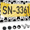 Akkya License Plate Frames for Women Men Car Plate Holder Cover Cute Cartoon Metal Tag Frame Stainless Steel Car Accessories Front Rear Plate Decor(Black & White)