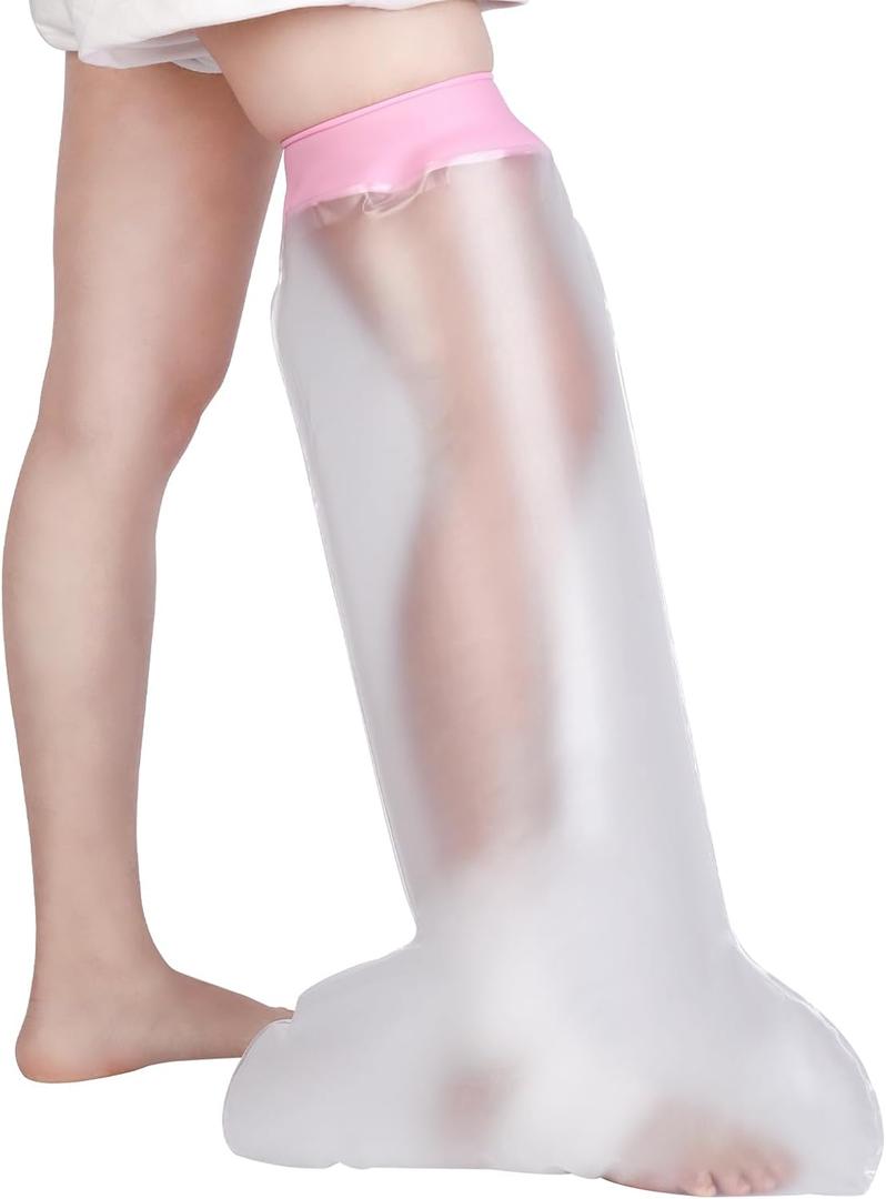 Waterproof Cast Covers for Shower Leg, Knee Surgery Recovery Equipment, Cast Protector for Showering Leg Adult Wounds, Cast Cover Leg Adult After Surgery, Shower Boot Cover Waterproof Foot, Reusable