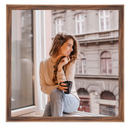20x20 Wood Frame Brown, Rustic Natural Wooden 20x20in Poster Picture Frame, Distressed 20 x 20inch Woodgrain Gallery Photo Frame with HD Plexiglass, Horizontal Vertical Wall Mounting Display 1pcs