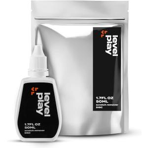 Levelplay Disc Scratch Repair Kit  Repairs & Polishes CD, DVD, and Blu-ray Playback Issues, Helps Reduce Audio Skips and Game Freezes, Microfiber Cleaning Cloth Included  50 mL (1.7 fl oz) Bottle
