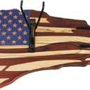 European Mount Skull Hanger, USA Flag Decor Hooker Pedestal, Deer Antler Mounting Kit, Perfect Prey Display Rack for Hanging and Mounting Taxidermy Deer Antlers and Other Skulls (Hanger Kit-Small)