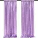 SoarDream Wedding Sequin Backdrop Lavender 2 Pieces 2ftx8ft Glitter Curtain Backdrop Arch Fabric Drapes for Baby Shower Birthday Christmas Party Decoration