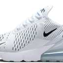 Nike Women's Air Max 270 Sneaker (8, White/Black/White)