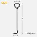 Olympia Tools 5/8 x 24 in. Manhole Cover Hook, for Lifting Manhole Covers & Storm Drain Cover, Versatile Lifting Hooks, Rigid Steel Tool