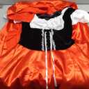 KOJOOIN Little Red Riding Hood Costume Women Halloween Party Dress with Cape Role-Play Adult Costumes Red Black L