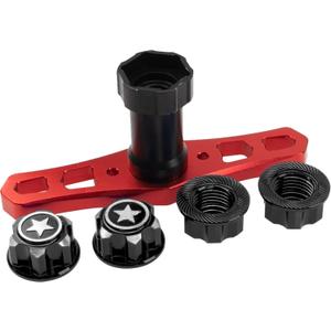 17mm Hex Wheel Nuts Adapter w/ 17 Wheel Hex Wrench RC Sleeve Tool Compatible with Traxxas X-Maxx E-Revo E-Maxx Summit 1/8 RC Monster Car (Black)