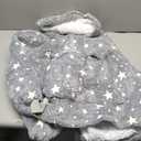 KFUBUO Wearable Blanket Hoodie for Adults Sherpa Glow in The Dark Oversized Sweatshirt Blanket with Pockets Cute Birthday Gifts for Women