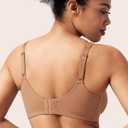 HSIA Minimizer Bras for Women Plus Size, Full Coverage Coolcomfort T Shirt Unlined Bra with Underwire for Heavy Breast (Brown)