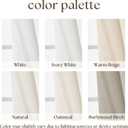 CUTEWIND Linen Kitchen Window Curtains Over Sink Rod Pocket 50 x 24 2 Sets Rustic Country Semi Sheer Light Filtering Curtains for Wide Bathroom Window Basement RV Ivory White