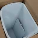 United Solutions 10 Gal/40 Qt Space-Efficient Kitchen Can with Dual Swing Lid, (Pack of 2), Waste Basket Fits in Narrow Spaces and Perfect for Commercial Offices, Home Office, Dorm, White