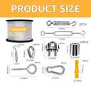 Wire Rope Kit,165FT 1/8" Vinyl Coated Stainless Steel Wire,Turnbuckles for Cables,Metal Wires for Garden Outdoor String Lights Hanging,Clothes Line Cable
