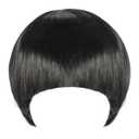 ANOGOL Hair Cap + Short Black Bowl Cut Wig Men with Bangs Black Mushroom Wigs 60s Wig Mens Funny Wigs for Movie Halloween Cosplay Costume Party Christmas