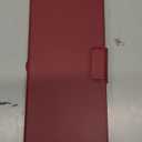 CACOE Wireless Keyboard with Stand, Mini Keyboard for Cell Phone, Ultra-Slim Portable, Foldable, Dual-Channel QWERTY with Stand Holder for Smartphone and More iOS Android Windows, Red