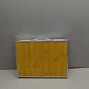 Small Camping Table 3FT Folding Picnic Table Foldable Low Camp Table Portable Short Aluminum Outdoor Short Floor Beach BBQ Yellow 35.215.7 inch