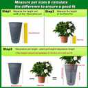 VICAMB 2 Pack Adjustable 6-10.5in Plant Risers for Inside Pots,Metal Planter Lift Inserts Fillers Risers for Tall Square Round Taper Large Pots(5.9" 7.87" 9.84" Base or Top)