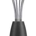 Dreamfarm Mini Flisk 3-in-1, Fold-Flat, Space-Saving Baking & Cooking Balloon Whisk, Sauce & Deglazing Whisk, Stainless Steel - 9" Black