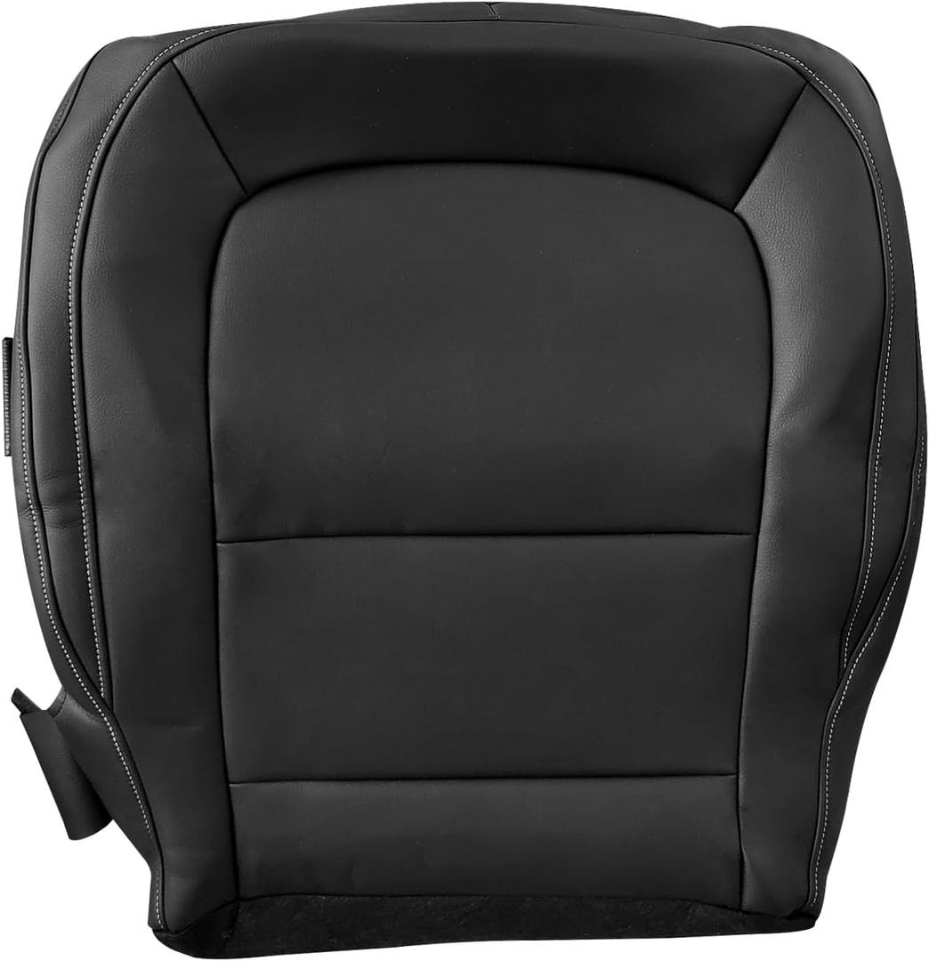 Driver or Passenger Side Bottom Replacement Leather Seat Cover Black Compatible with Chevy Colorado GMC Canyon 2015 2016 2017 2018 2019 2020 2021 2022