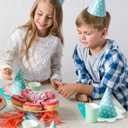 Healvian Daisy Disposable Paper Plates 7 Inch 40 Pack Flower Shaped Plates for Birthday Party Picnic Baby Shower and Family Gatherings