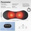 3 in 1 Electric Back Massager Pillow with Adjustable Support and Soothing Heat Ergonomic Wedge Cushion for Home, Office, or Travel Use (Black