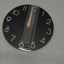 cicininc Wall Clock, Black Silent Non-Ticking, Decorative Battery Operated Wall Clocks for Bedroom, Kitchen, Home, Office, School, Hotel (8 Inch)