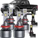 for Ford F150 2015-2023 Fog Lights Bulbs Combo, 6pcs Super Bright White Multi Beam and Fog Lights Blubs Package