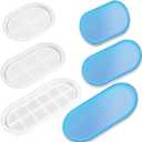 3Pcs Silicone Molds for Resin Casting Tray Molds Oval Resin Molds Silicone Pallet Round Molds