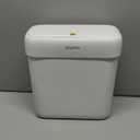 MOPALL Small Bathroom Trash Can with Lid, 2.6 Gallons / 10 L Slim Plastic Garbage Bin with Pop-Up Lid, Mini Waste Basket Can Dog Proof for Kitchen, Bedroom, Office, Laundry, Toilet, Rv, White