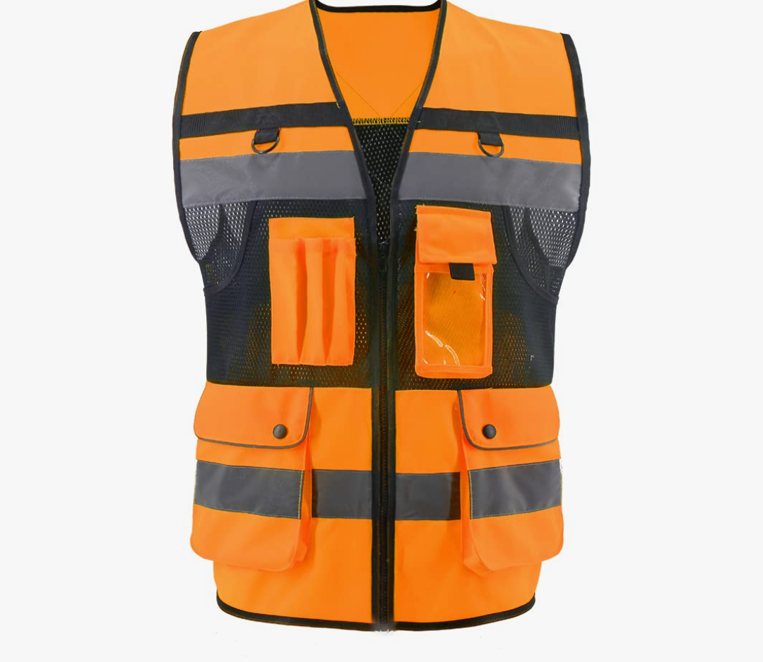 Safety Vest High Visibility Reflective Construction Vest