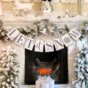 Let it Snow Winter Wonderland Banner, Wooden Sign Decor, Winter Banner for Mantle Indoor, Decoration for Inside Mantle Fireplace Party Window