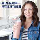 Brita Stainless Steel Premium Filtering Water Bottle, BPA-Free, Reusable, Insulated, Replaces 300 Plastic Water Bottles, Filter Lasts 2 Months or 40 Gallons, Includes 1 Filter, Rose - 20 oz