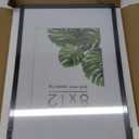 Americanflat 8x12 Metal Picture Frame with Tempered Glass - Use as 6x8 Frame with Mat or Display 8x12 Photo Without Mat - Brooklyn Collection - Picture Frames for Tabletop or Wall - Black