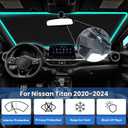 Windshield Sun Shade for Nissan Titan 2020-2024, Car Front Window Sunshade with 240T Sun Visor Protector Blocks UV Rays Heat Sun Shield Accessories