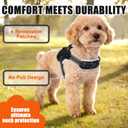 Service Dog Vest, No Pull Dog Harness Small Sized Dog, Service Dog Harnesses and Leash Set, Reflective Easy Walk Dog Vest Harness with Handle, Service Animal Vest for Dogs(Black, S)