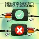 SatelliteSale RF Modulator RCA Composite to RF Coaxial Converter Includes AV RCA Cable and Power Supply