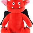 3 x Sew Butiful Red Monster Stuffed Animal Toy, Cute Plushies, Stuffed Bat Plush Gift for Kids, Boys, Girls, Children Birthday Christmas