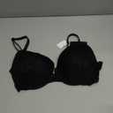 Deyllo Womens Push Up Lace Bra Comfort Padded Underwire Bra Lift Up Add One Cup (32D, Black)