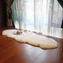 Genuine Sheepskin Rug New Zealand Luxury Lambskin Rug, Natural Fluffy Sheepskin Throw for Bedroom Living Room Children's Room - Premium Area Rug Chair Cover (26 Feet, Cream White)