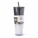 Manna™ Axel™ Plastic Tumbler & Straw Set - Black, 24 oz