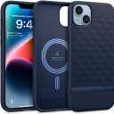 Caseology Parallax Mag for iPhone 14 Plus Case [Enhanced Ergonomic Design] Military Grade Drop Tested (2022) - Midnight Blue