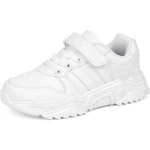 Unisex-Child White Boys Girls Shoes Antiskid Tennis Sneakers Outdoor Casual Kids Shoes Running Sneakers, Size 13 Kids