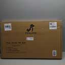 Modern Frame Clear Acrylic Freestanding Dog Gate - 32" Tall Extra-Wide Folding 4-Panel Pet Barrier for Doorways, Stairs & Large Openings, Indoor Fence for Small to Large Dogs & Cats