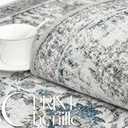 jinchan Kalen Area Rug 2x3 Washable Entryway Rug Door Mat Vintage Indoor Entrance Thin Retro Distressed Floral Print Country Boho Carpet Non Slip Doormat for Bathroom Kitchen Bedroom Blue Multi